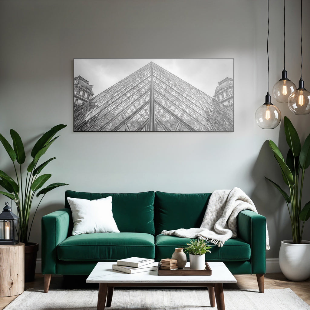 Moderne Glas Pyramide Eingang Louvre Museum Paris