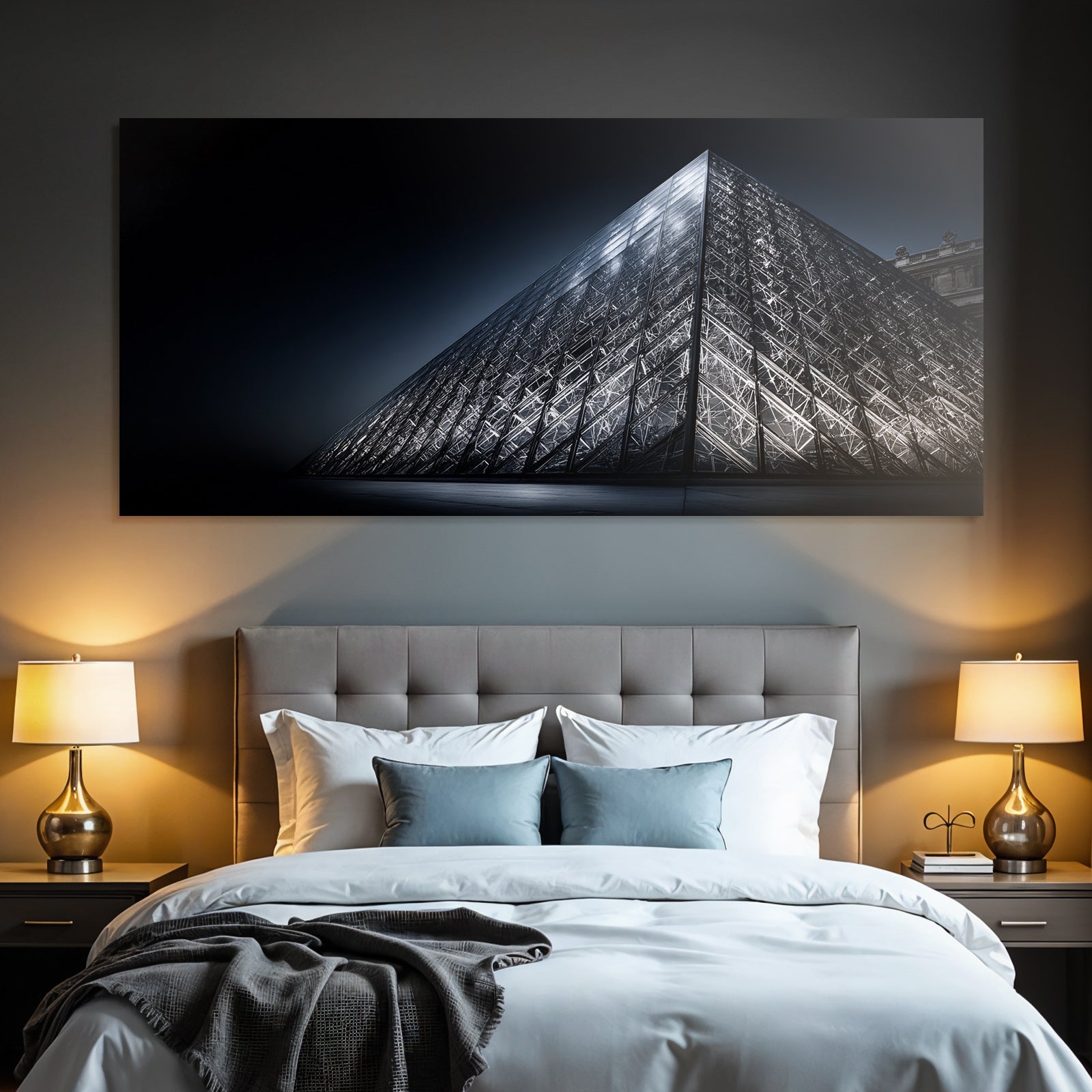 Moderne Glas Pyramide Louvre Museum Paris