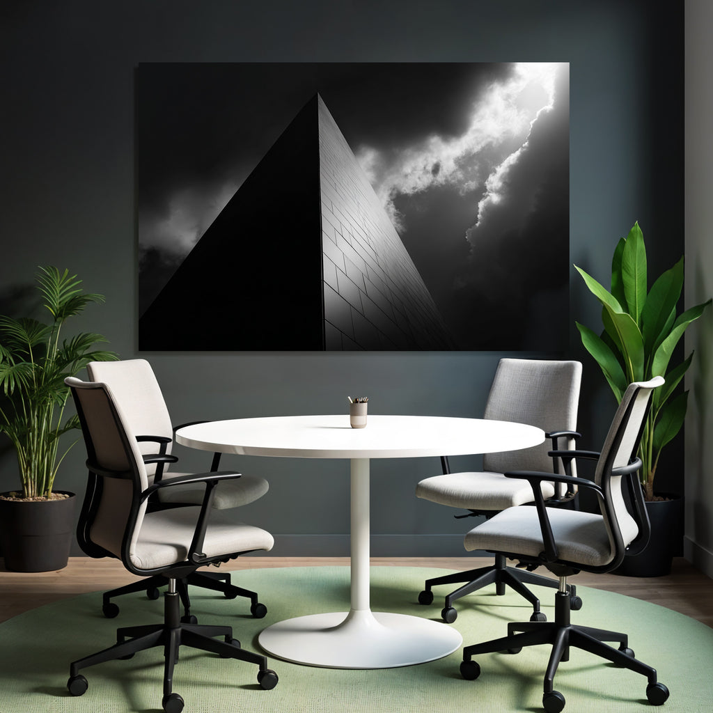 Moderne Hochkontrast Schwarz Weiss Fotografie Gebaude Mit Drama Himmel