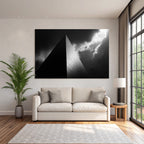 Moderne Hochkontrast Schwarz Weiss Fotografie Gebaude Mit Drama Himmel