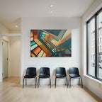 Moderne Kreative Stufenhaus Innenraum Bunt Geometrisch Abstract Modern