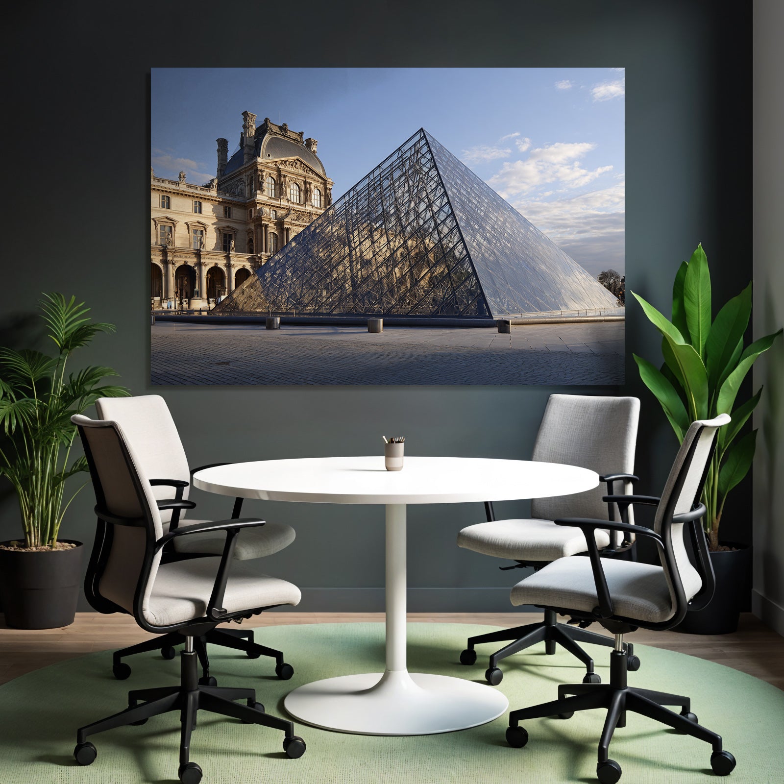 Moderne Louvre Pyramide Historischer Louvre Palast Moderne