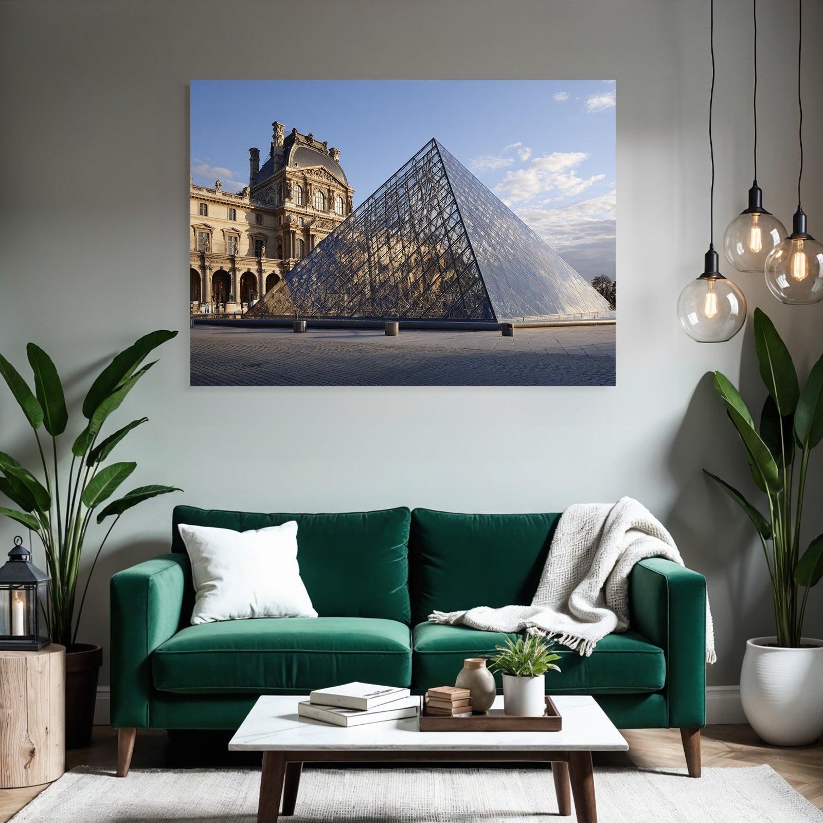 Moderne Louvre Pyramide Historischer Louvre Palast Moderne