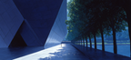 Moderne Minimalistische Landlandschaft Architektonische Struktur Mit Baumweg | Moderne Architektur | Architektur