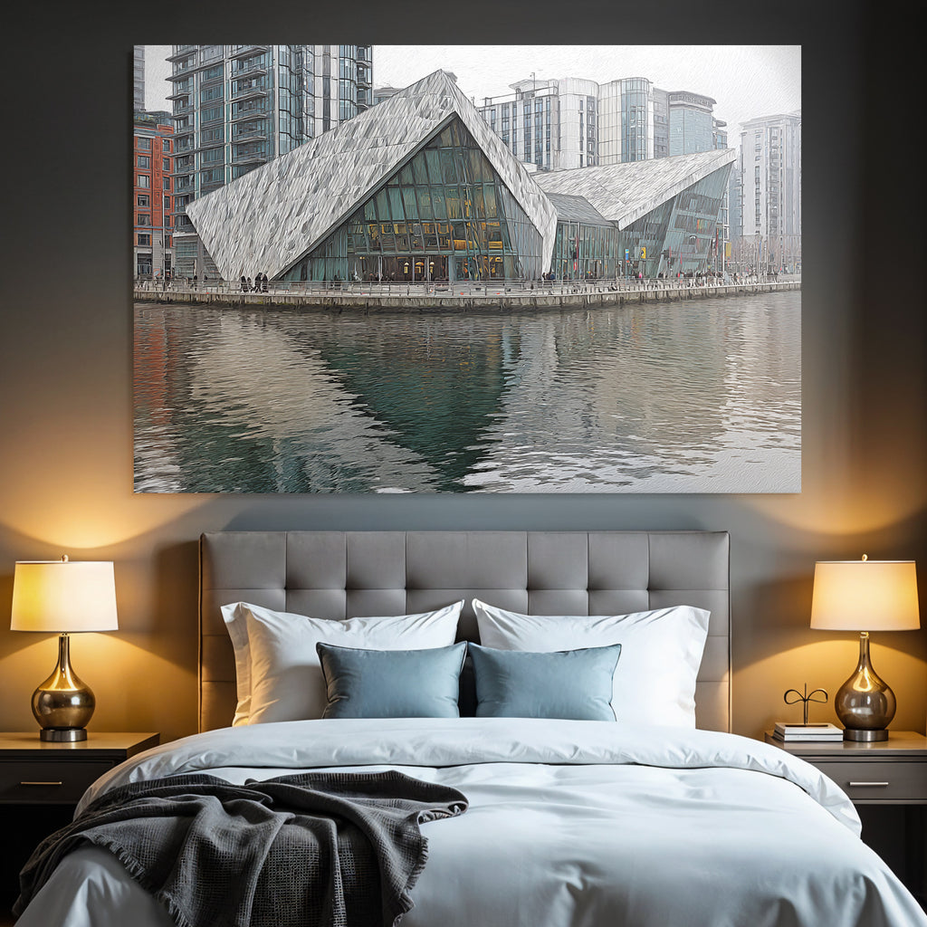 Moderne Moderne Am Wasser Eckdesign Glass Fassade