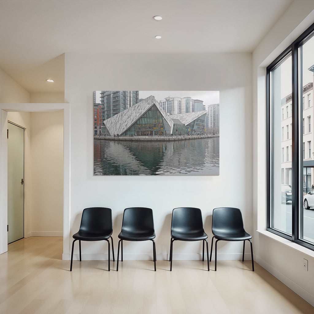 Moderne Moderne Am Wasser Eckdesign Glass Fassade