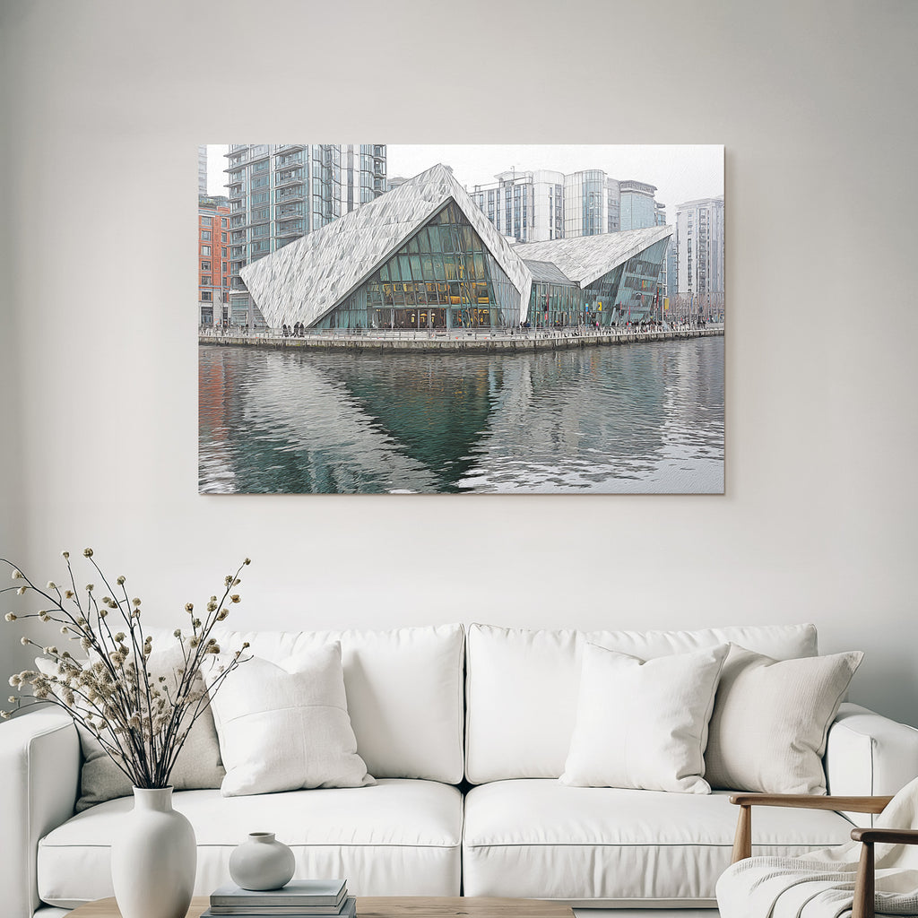 Moderne Moderne Am Wasser Eckdesign Glass Fassade
