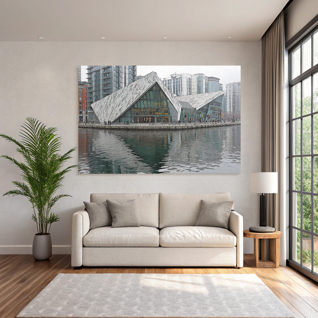 Moderne Moderne Am Wasser Eckdesign Glass Fassade