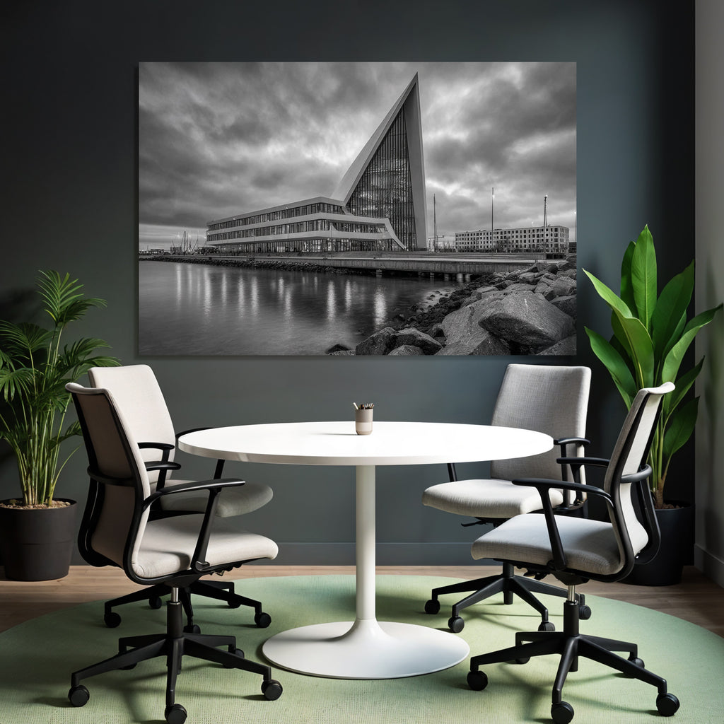 Moderne Moderne Am Wasser Mit Glass Fassade