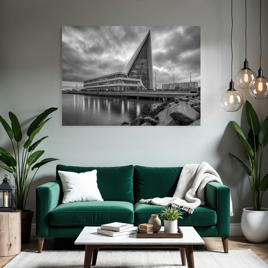 Moderne Moderne Am Wasser Mit Glass Fassade