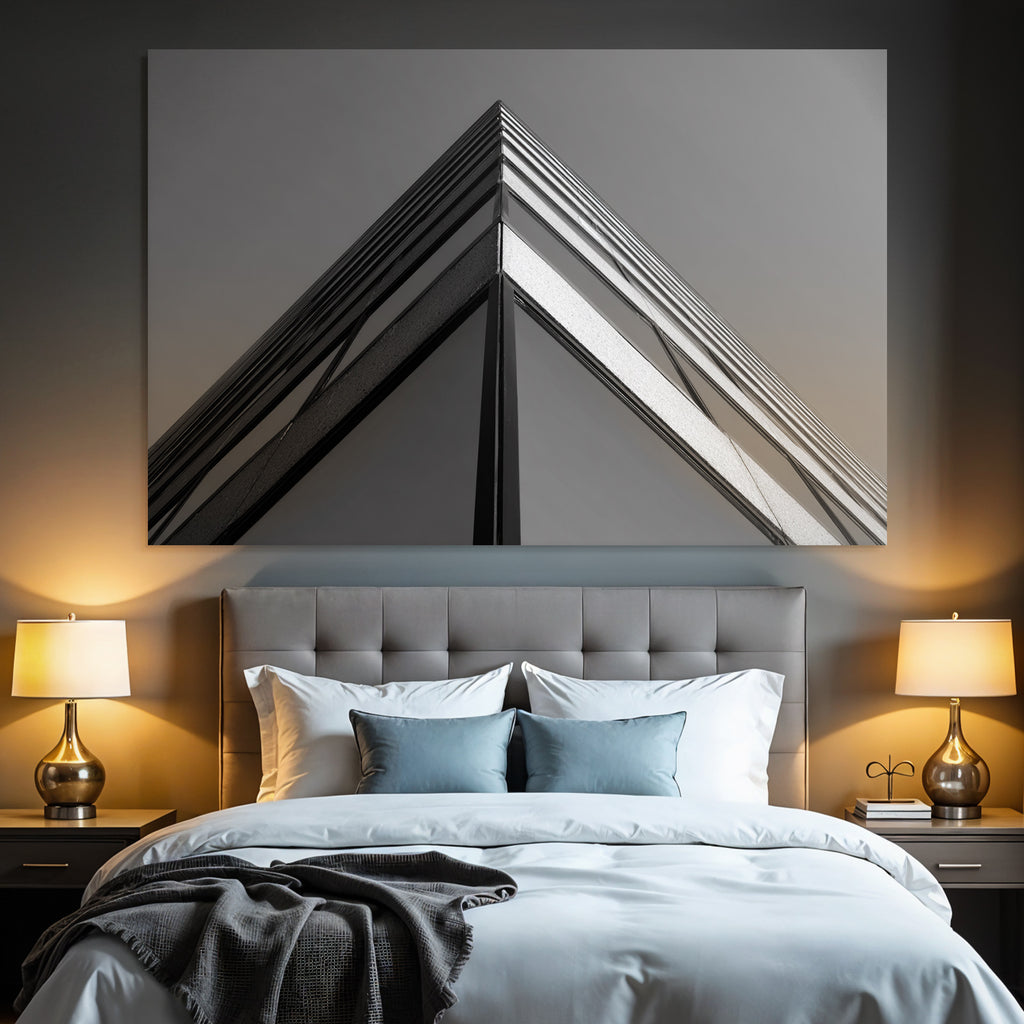 Moderne Moderne Eck Detail Schwarz Weiss