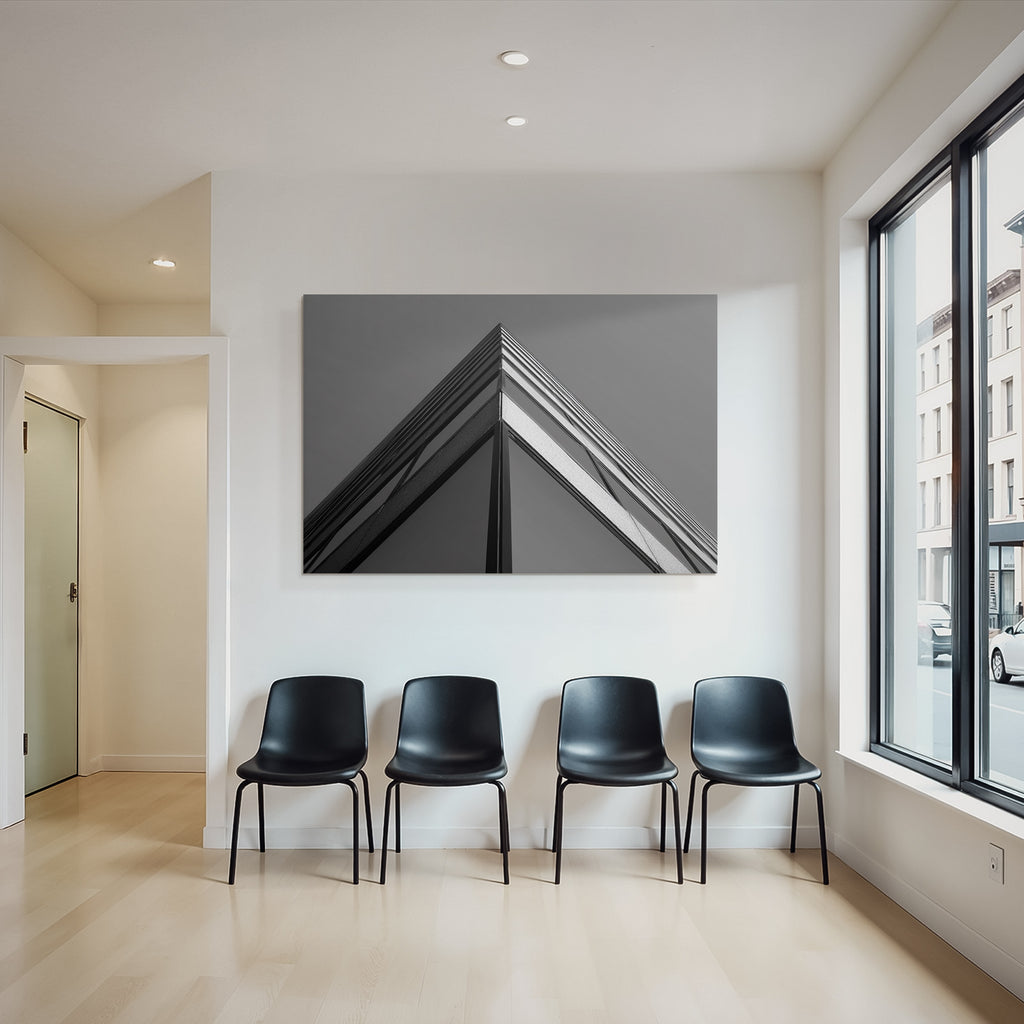 Moderne Moderne Eck Detail Schwarz Weiss