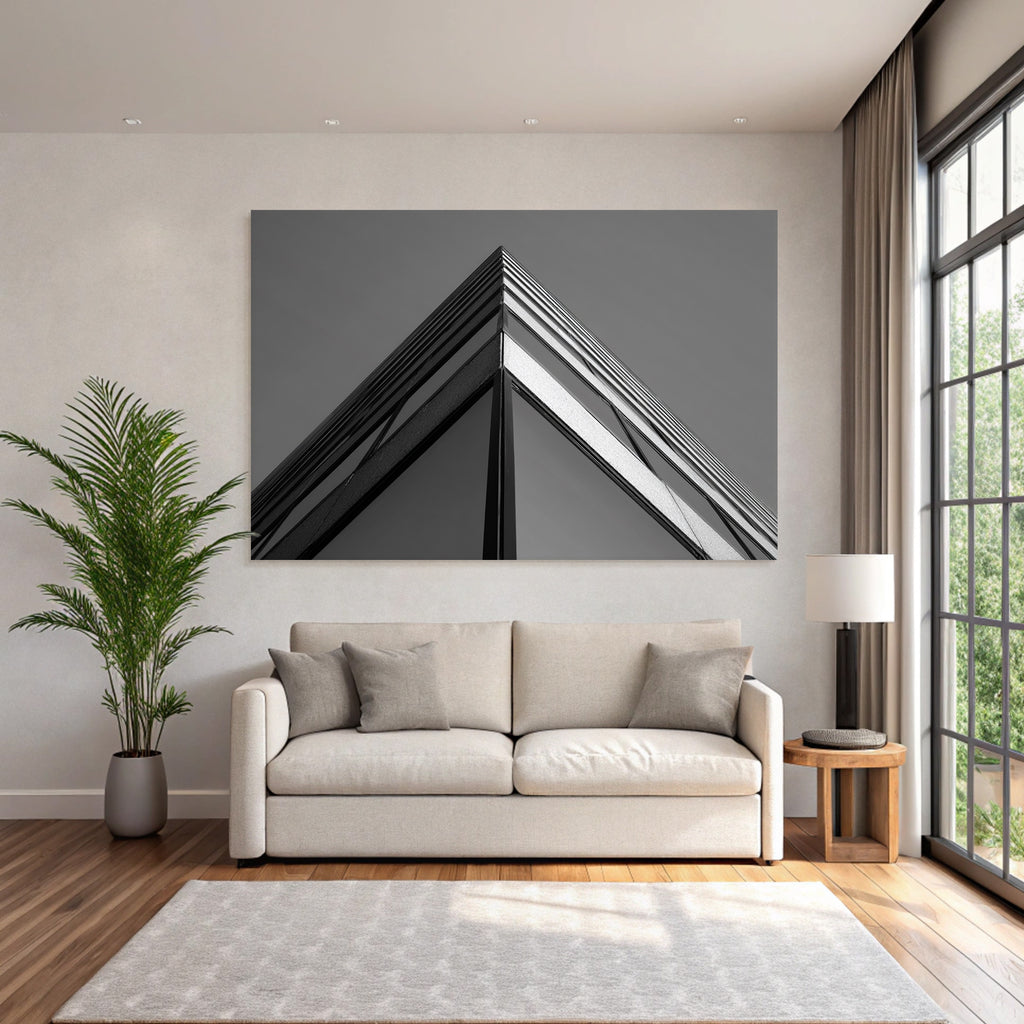 Moderne Moderne Eck Detail Schwarz Weiss
