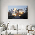 Moderne Moderne Fliessende Formen Metallische Fassade