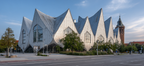 Moderne Moderne Gebäude Mit Jagged Dach In Urbanem Umfeld | Moderne Architektur | Architektur