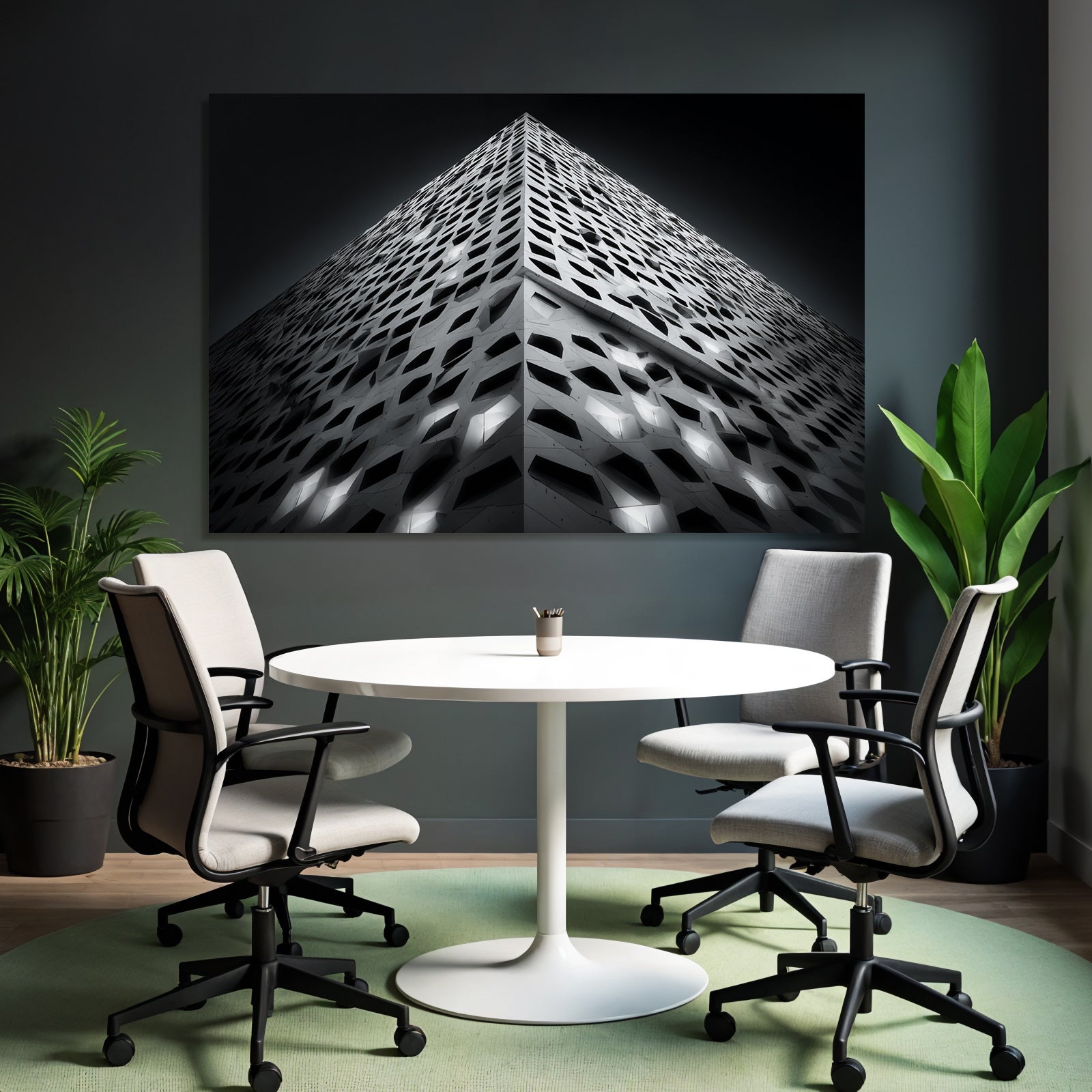 Moderne Moderne Geometrisches Design Mit Muster Von Aussparungen