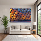 Moderne Moderne Glas Metal Geometrisches Muster Warmes Licht
