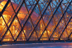 Moderne Moderne Glas Metal Geometrisches Muster Warmes Licht | Moderne Architektur | Architektur