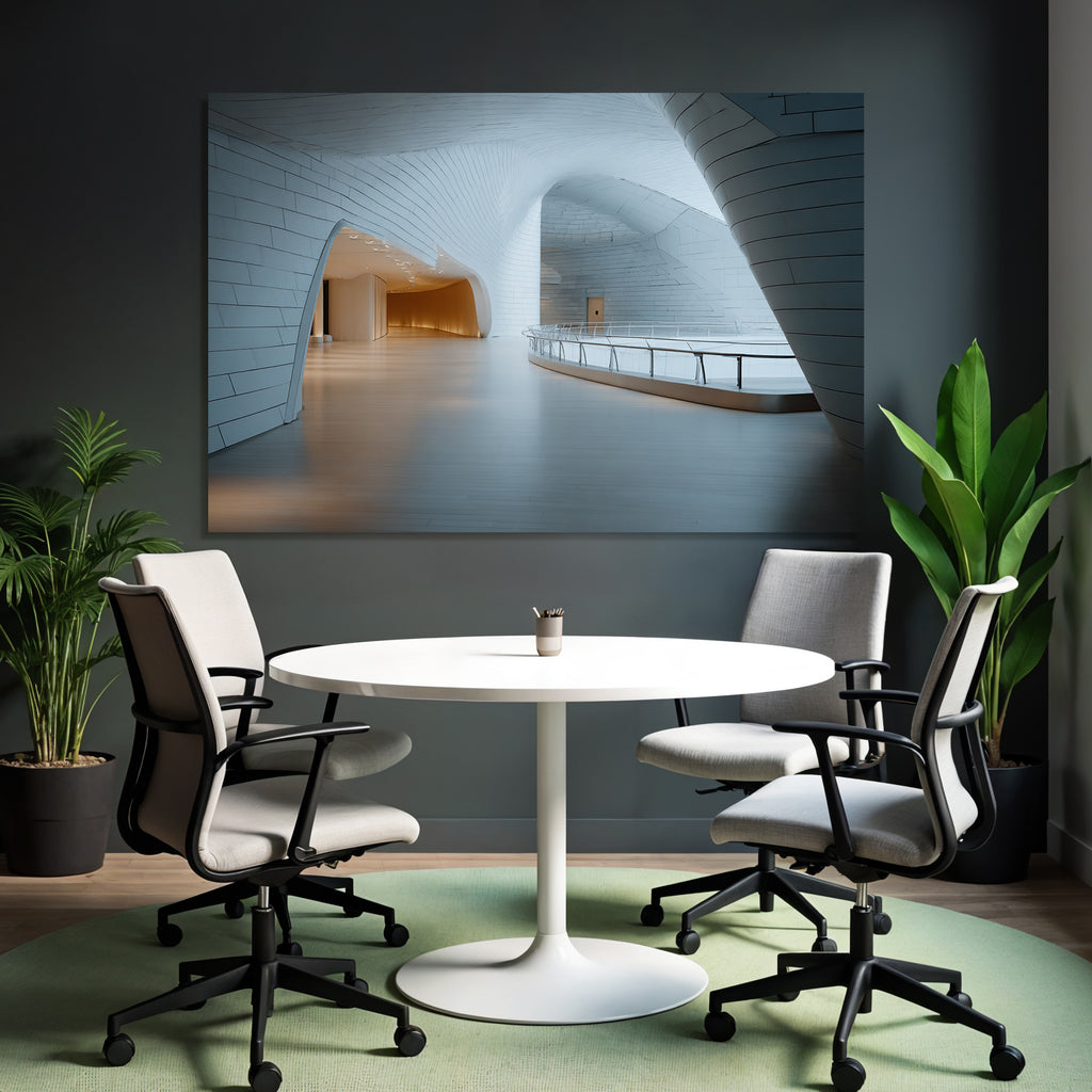 Moderne Moderne Innen Curvilinear Design Lichtfarben Palette