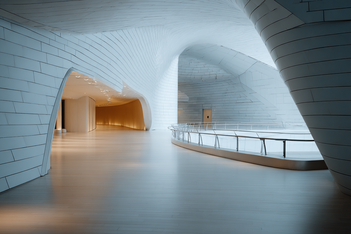 Moderne Moderne Innen Curvilinear Design Lichtfarben Palette | Moderne Architektur | Architektur