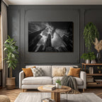 Moderne Moderne Stadtlandschaft Skyline Schwarz Weiss Fotografie