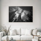 Moderne Moderne Stadtlandschaft Skyline Schwarz Weiss Fotografie