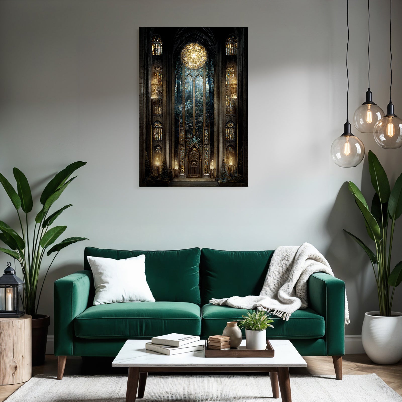 Moderne Grosse Halle Mit Buntglasfenstern Und Ornamenten
