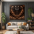 Moderne Grosser Eleganter Innenraum Mit Holz Und Vaulted Ceilings