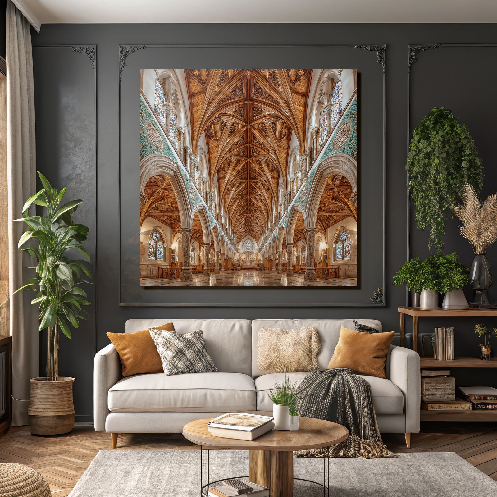 Moderne Innere Erscheinung Eines Grandiosen Architektonischen Raumes