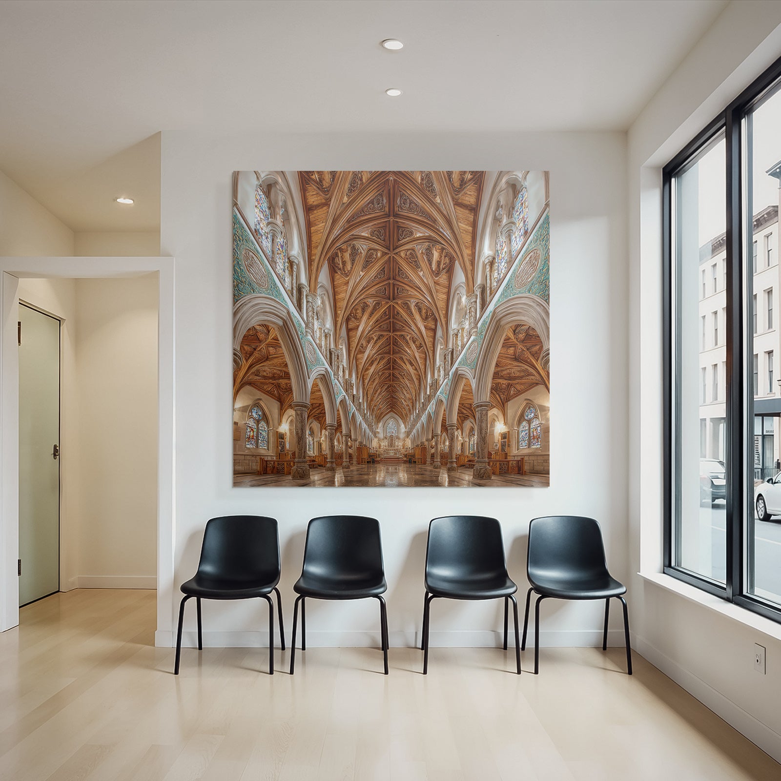 Moderne Innere Erscheinung Eines Grandiosen Architektonischen Raumes