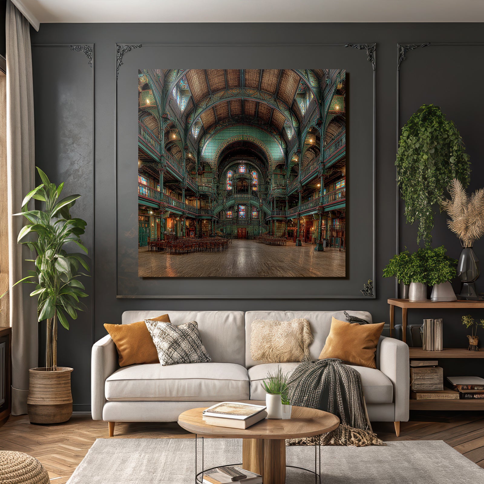 Elaborate Interior Large Hall Auditorium Architectural Features
