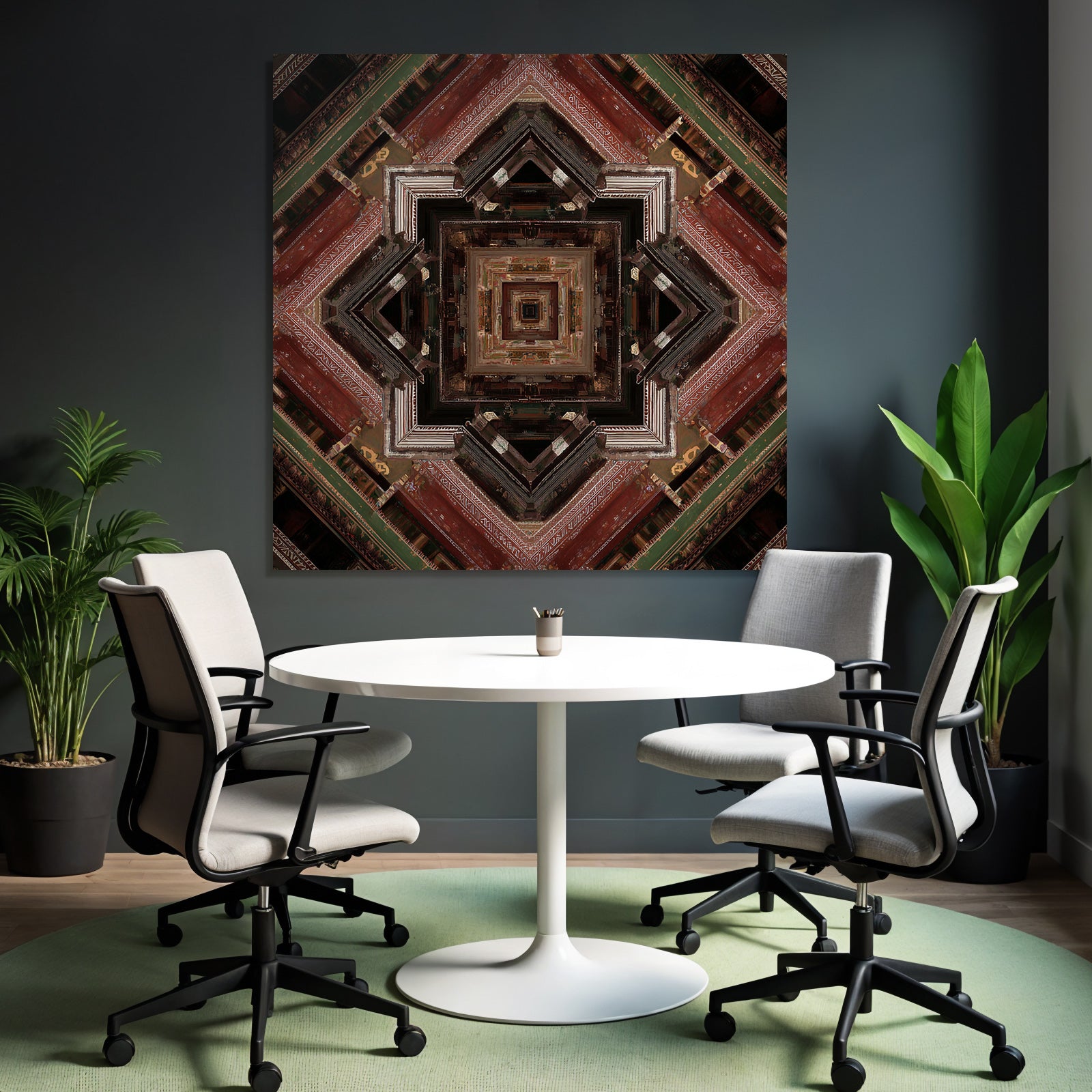 Geometrisches Muster Architektonische Elemente Symmetrisches Design