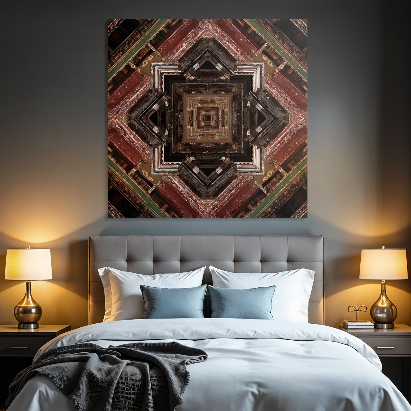 Geometrisches Muster Architektonische Elemente Symmetrisches Design