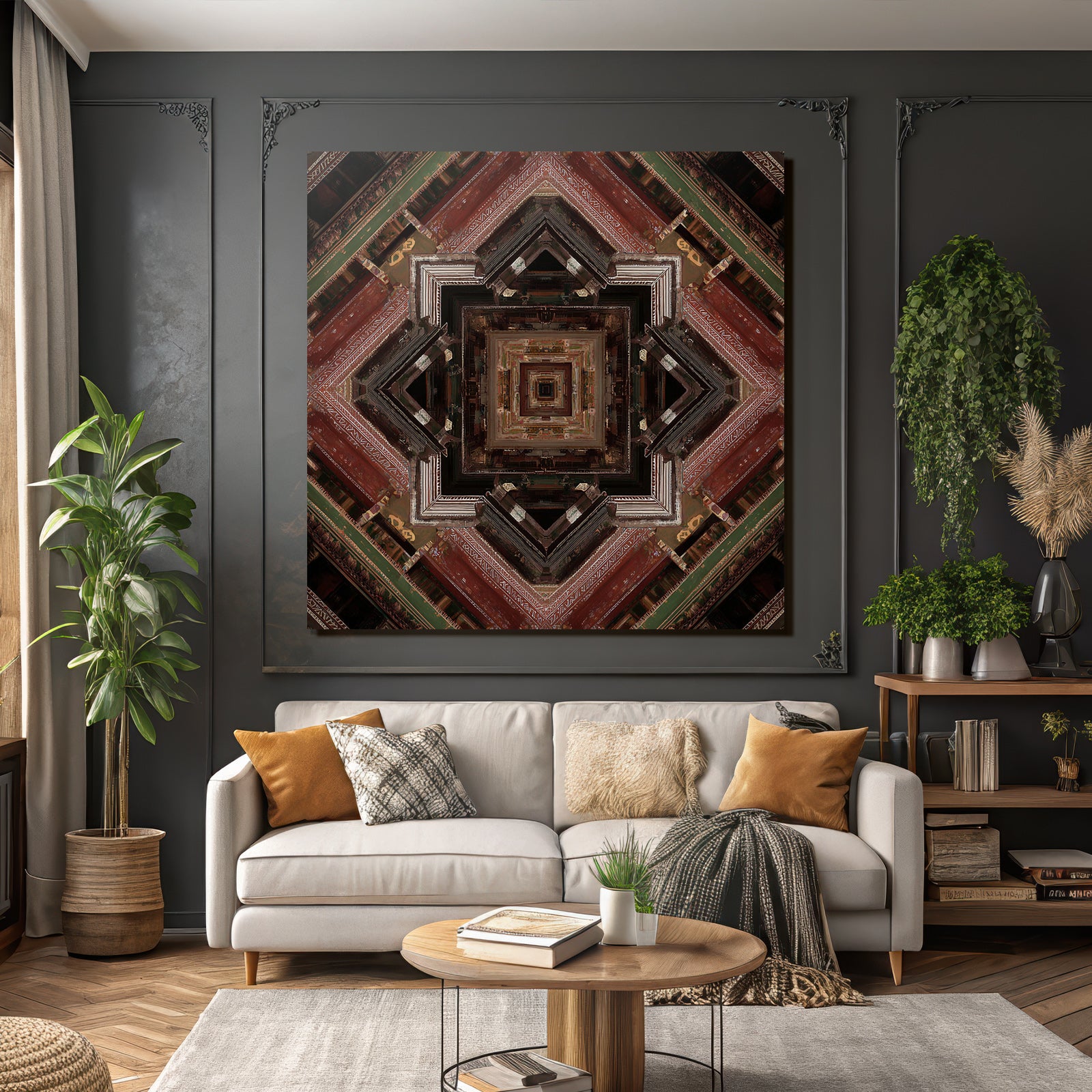 Geometrisches Muster Architektonische Elemente Symmetrisches Design