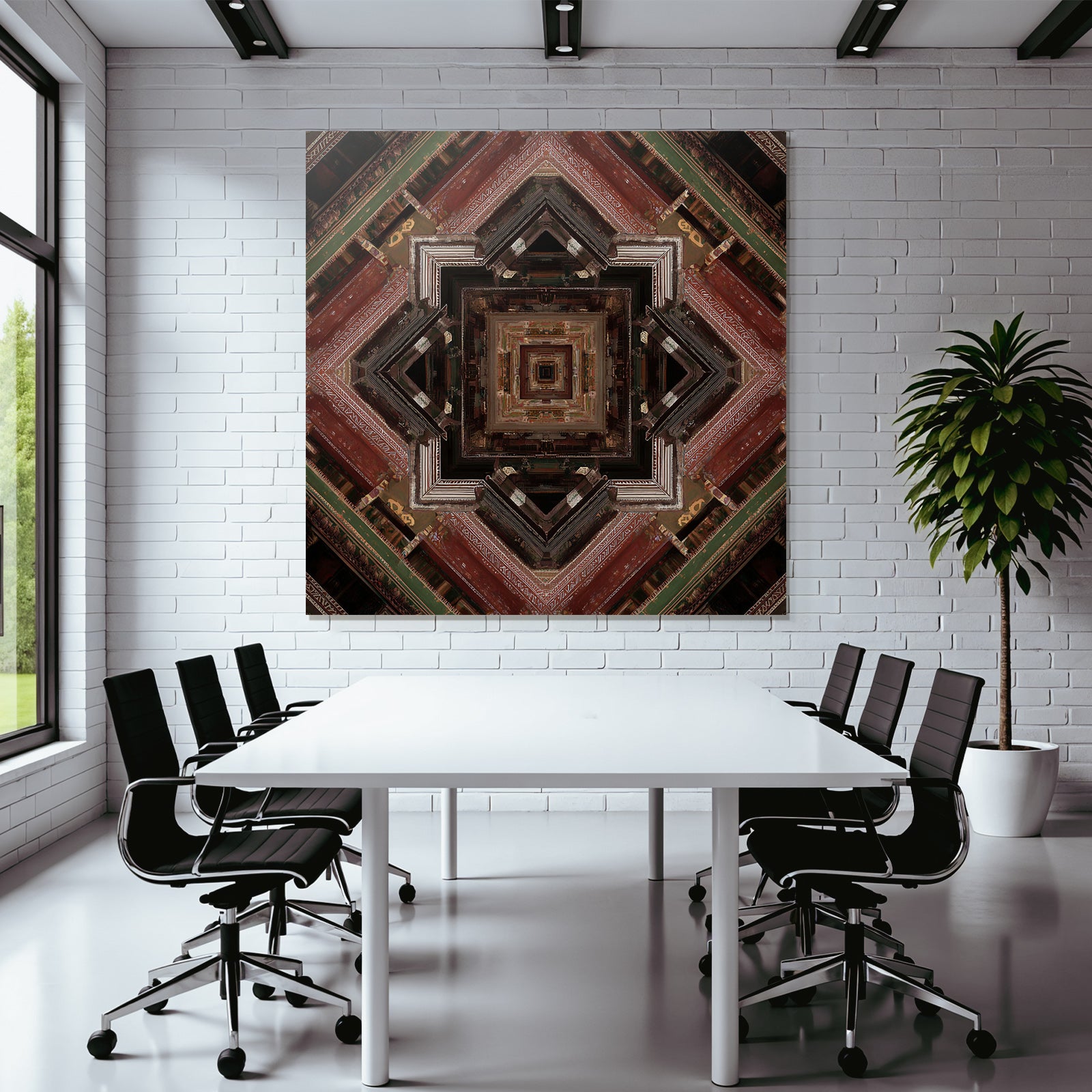 Geometrisches Muster Architektonische Elemente Symmetrisches Design