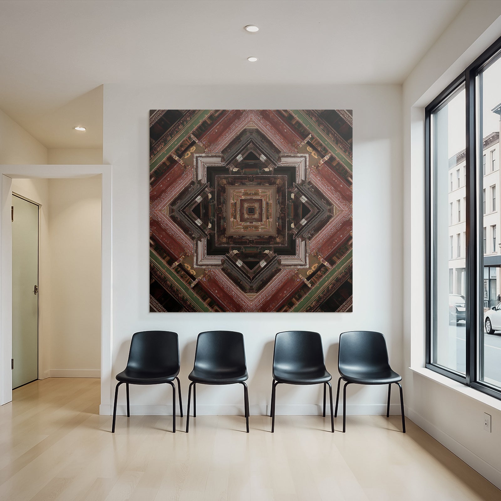 Geometrisches Muster Architektonische Elemente Symmetrisches Design