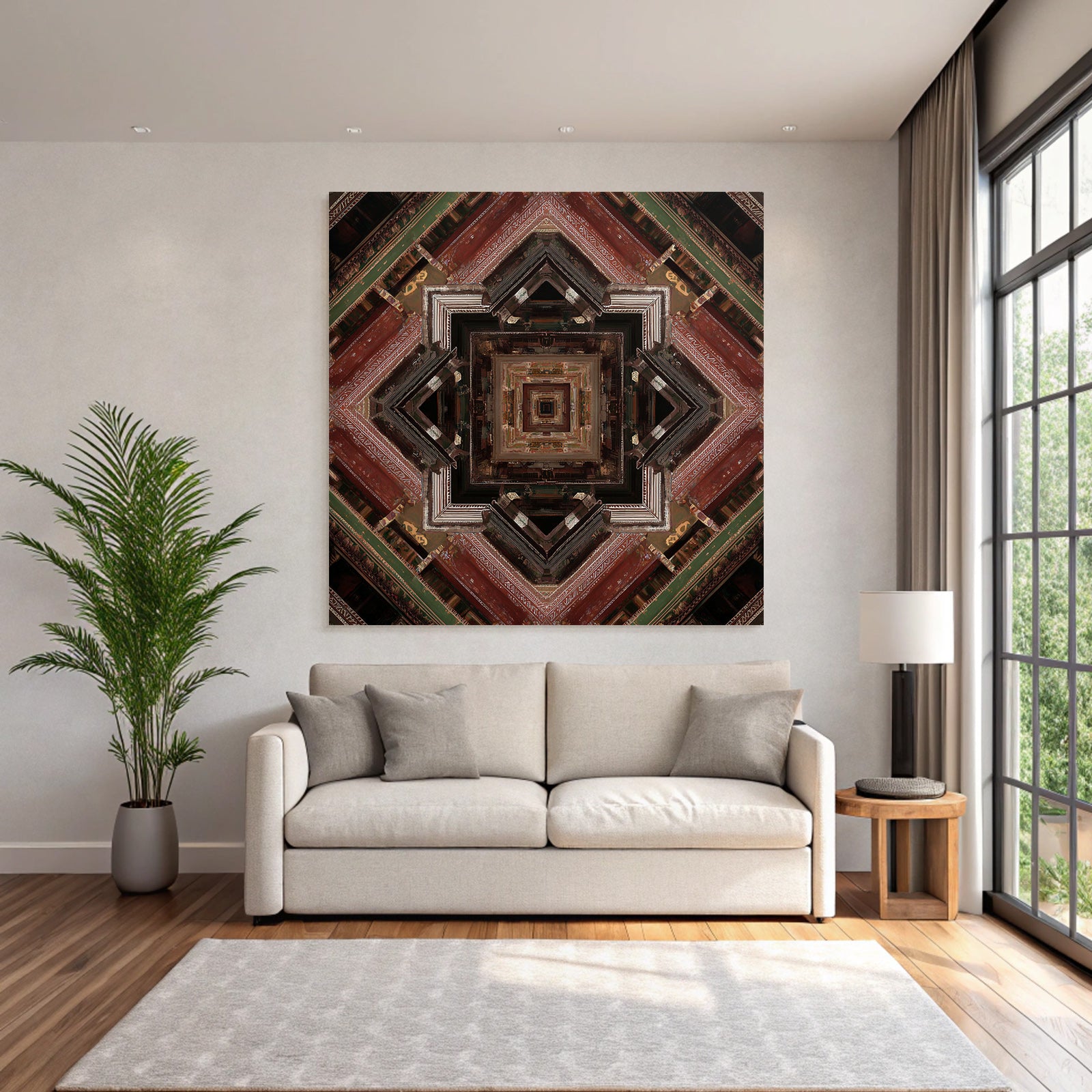 Geometrisches Muster Architektonische Elemente Symmetrisches Design