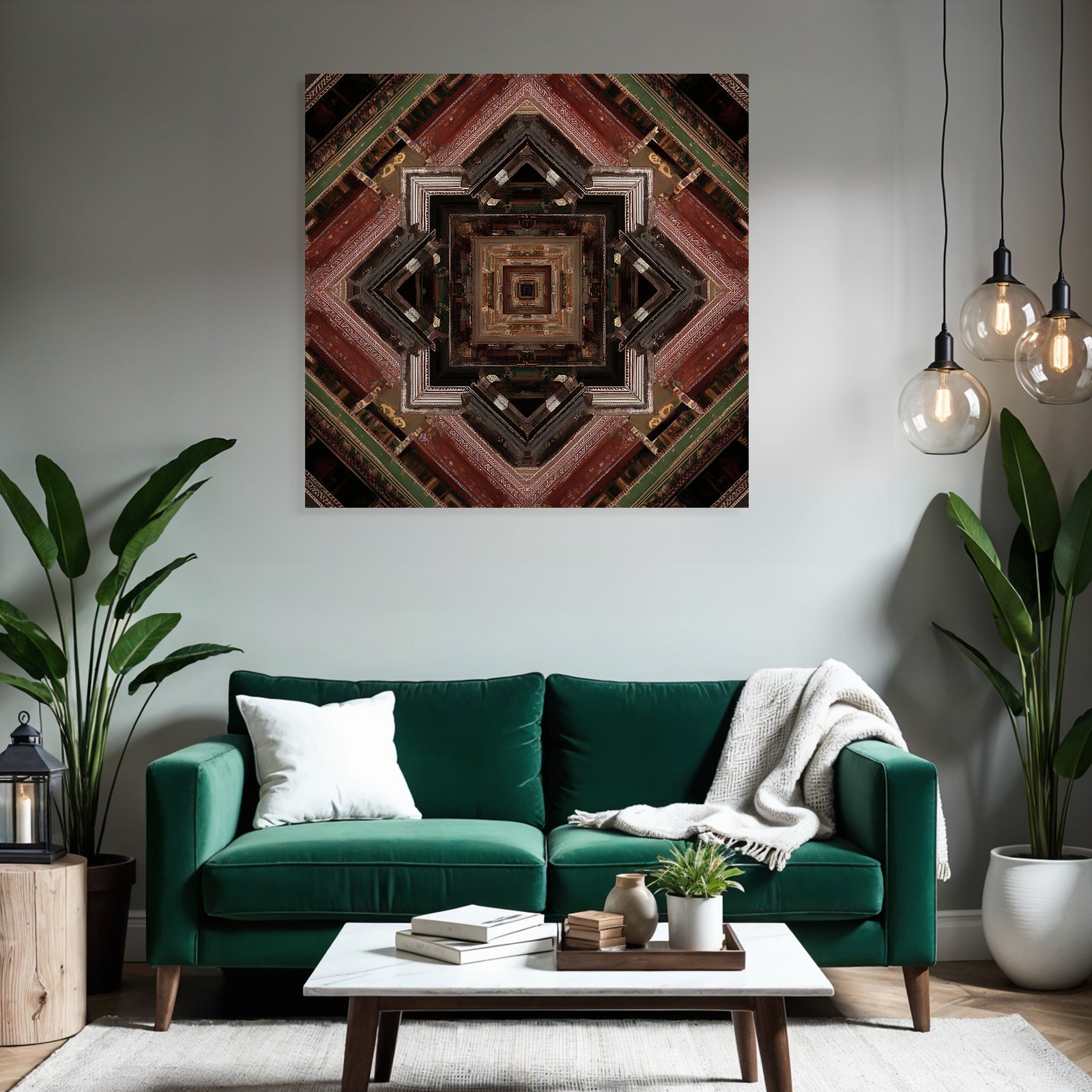 Geometrisches Muster Architektonische Elemente Symmetrisches Design