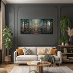 Fantastische Innen Grand Hall Mit Grünen Pflanzen Und Blumen