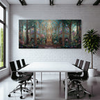 Fantastische Innen Grand Hall Mit Grünen Pflanzen Und Blumen