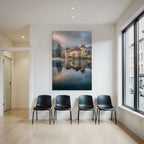 Castle Waterfront Reflection Tranquil Landscape
