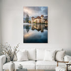 Castle Waterfront Reflection Tranquil Landscape