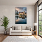 Castle Waterfront Reflection Tranquil Landscape