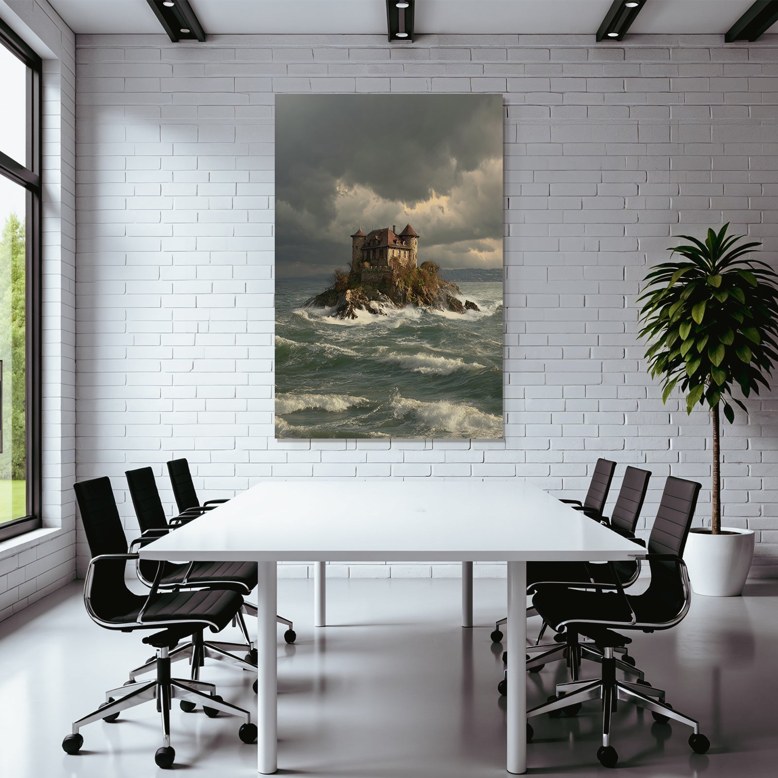 Lonely Castle Rocky Island Stormy Weather Mystery Adventure