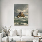 Lonely Castle Rocky Island Stormy Weather Mystery Adventure