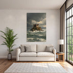 Lonely Castle Rocky Island Stormy Weather Mystery Adventure