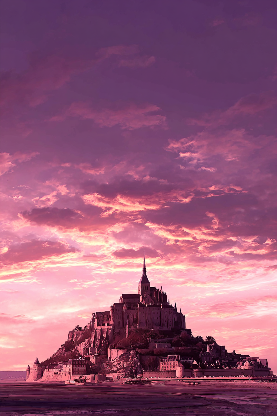 Traumhaftes Schloss Auf Einer Insel Mit Dramatischem Himmel | Scloesser und Burgen | Architektur