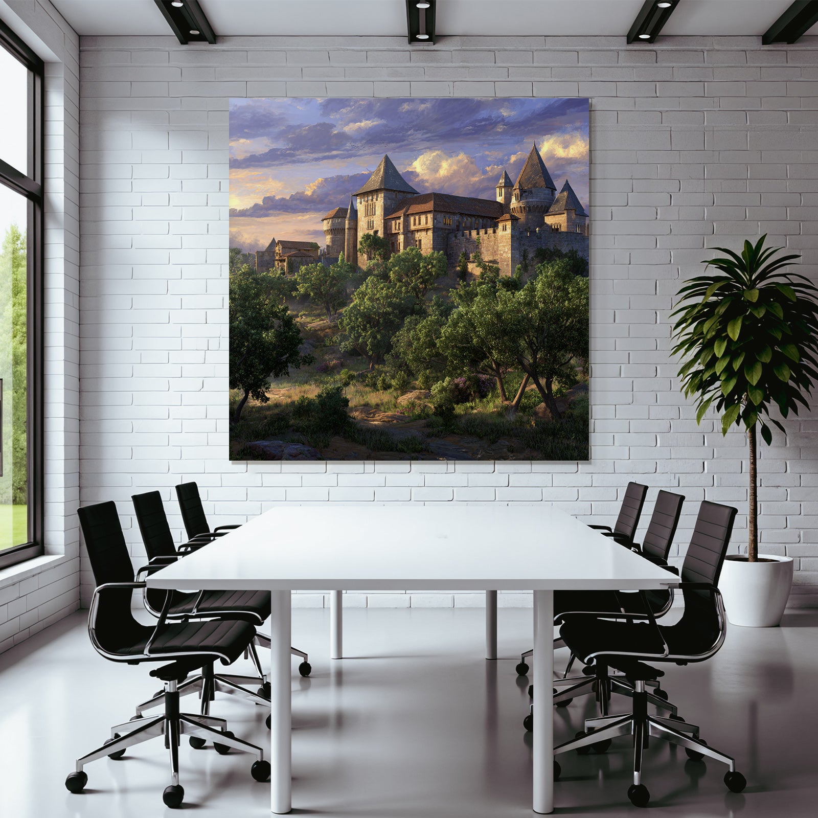 Medieval castle in Malfeld at sunset