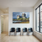 Castle and Water Impressionist Painting