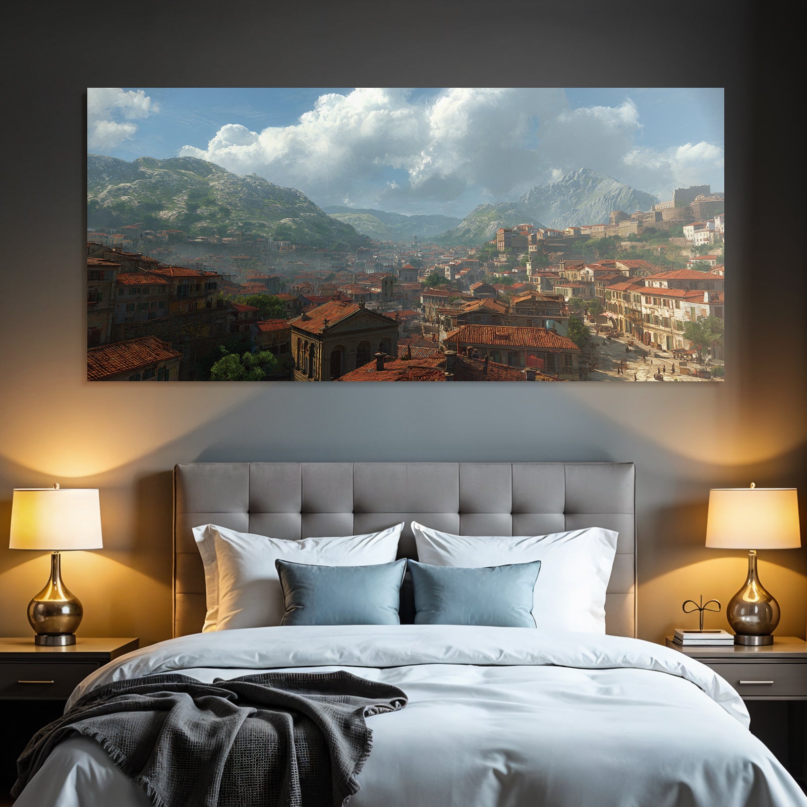 Mountainous Landscape With Traditional